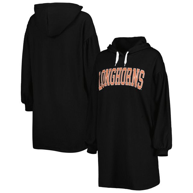 Robe noire à trois mélanges Gameday Couture pour femmes, Texas Longhorns Game Winner, lavage vintage