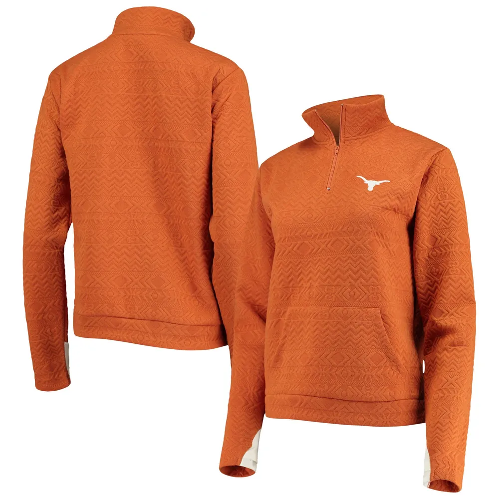 Women's Texas Orange Longhorns Digital Camo Performance Quarter-Zip Pullover Jacket