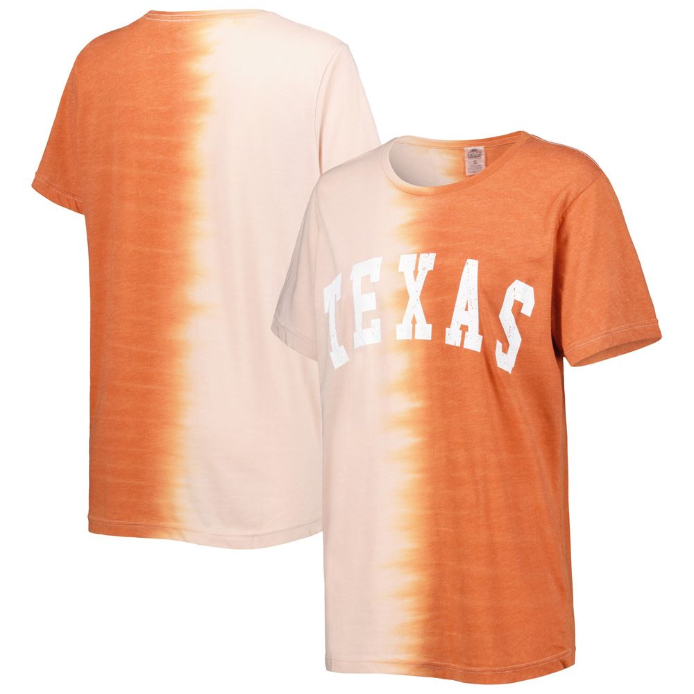 Women's Gameday Couture Texas Orange Longhorns Find Your Groove Split-Dye T-Shirt