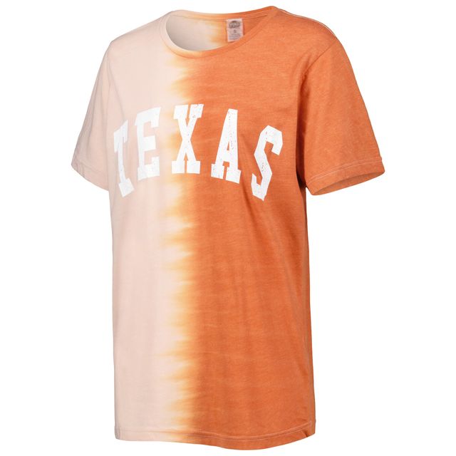 T-shirt Gameday Couture Texas Orange Longhorns Find Your Groove Split-Dye pour femme