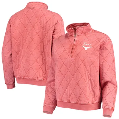 Texas Longhorns Gameday Couture Women's Unstoppable Chic Quilted Quarter-Zip Jacket - Orange