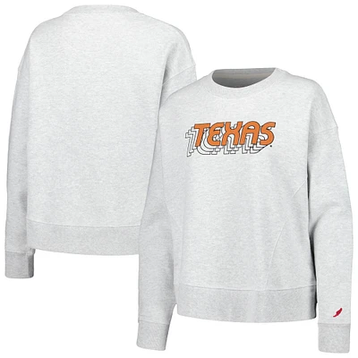 Sweat-shirt à enfiler carré Ash Texas Longhorns de la ligue collégiale pour femmes