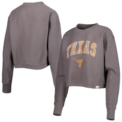 Texas Longhorns League Collegiate Wear Women's Classic Campus Corded Timber Sweatshirt - Gray