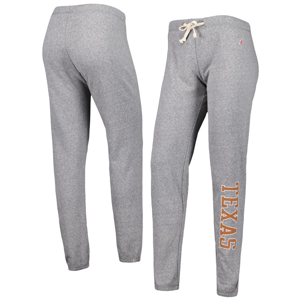 Women's League Collegiate Wear Heather Gray Texas Longhorns Victory Springs Tri-Blend Jogger Pants