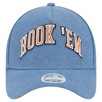 Women's New Era Denim Texas Longhorns A-Frame 9FORTY Adjustable Hat