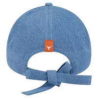 Women's New Era Denim Texas Longhorns A-Frame 9FORTY Adjustable Hat