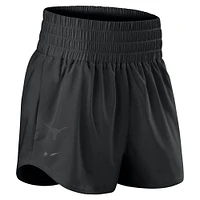 Short taille haute Nike Texas Longhorns Performance One pour femme, noir