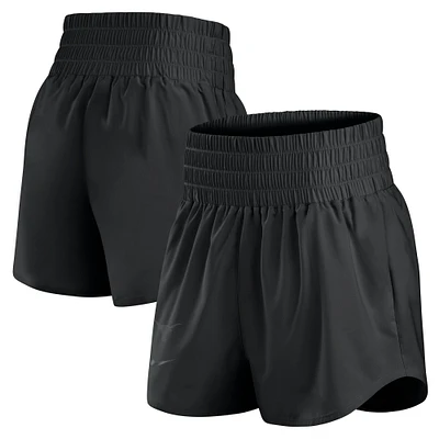 Short taille haute Nike Texas Longhorns Performance One pour femme, noir