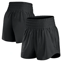 Short taille haute Nike Texas Longhorns Performance One pour femme, noir