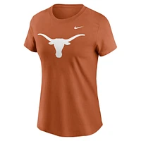 T-shirt Nike orange brûlé avec logo Primetime des Texas Longhorns pour femme