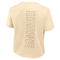 T-shirt court Nike Tan Texas Longhorns Performance pour femme