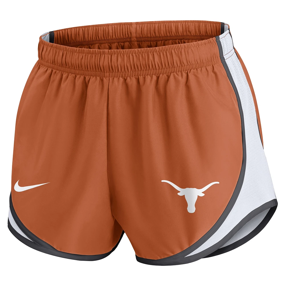 Women's Nike Texas Orange Longhorns Spring Break Tempo Performance Shorts