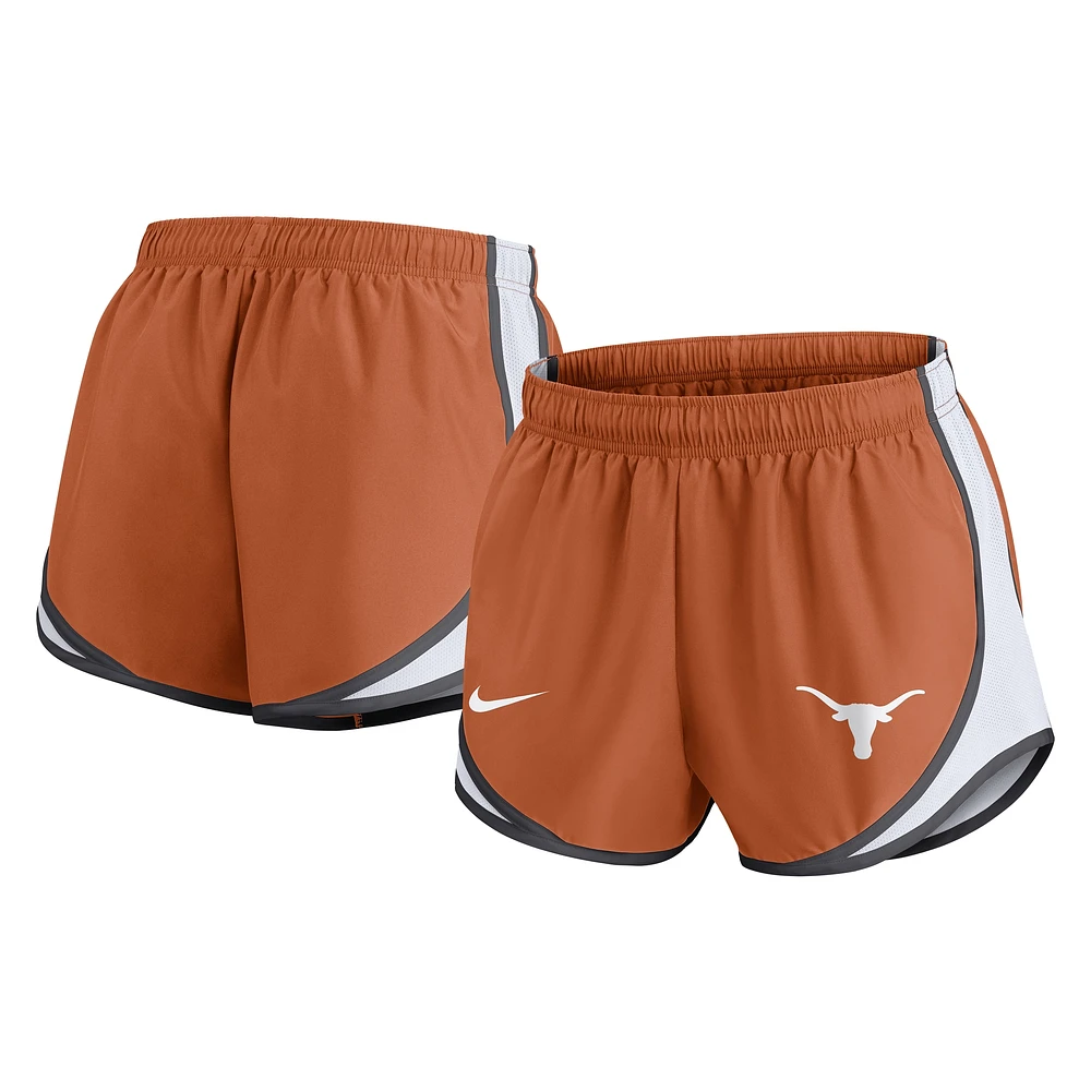 Women's Nike Texas Orange Longhorns Spring Break Tempo Performance Shorts