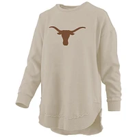 Sweat-shirt en polaire poncho Pressbox Tan Texas Longhorns pour femme