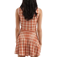 Women's Smith & Quinn Texas Orange/White Longhorns Tailgate Collection Mackenzie Pleated Dress