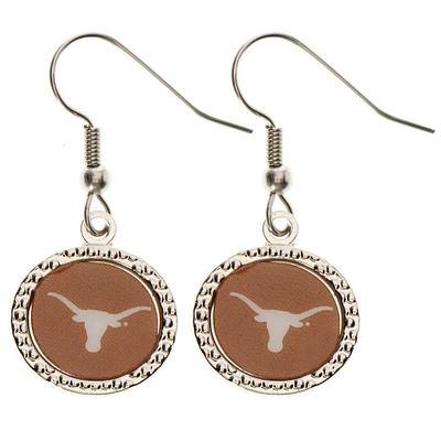 Boucles d'oreilles pendantes rondes Texas Longhorns WinCraft pour femmes