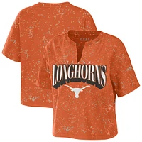 T-shirt orange brûlé à motif éclaboussures Texas Longhorns pour femme WEAR by Erin Andrews