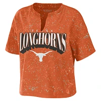 Women's WEAR by Erin Andrews Burnt Orange Texas Longhorns Splatter T-Shirt