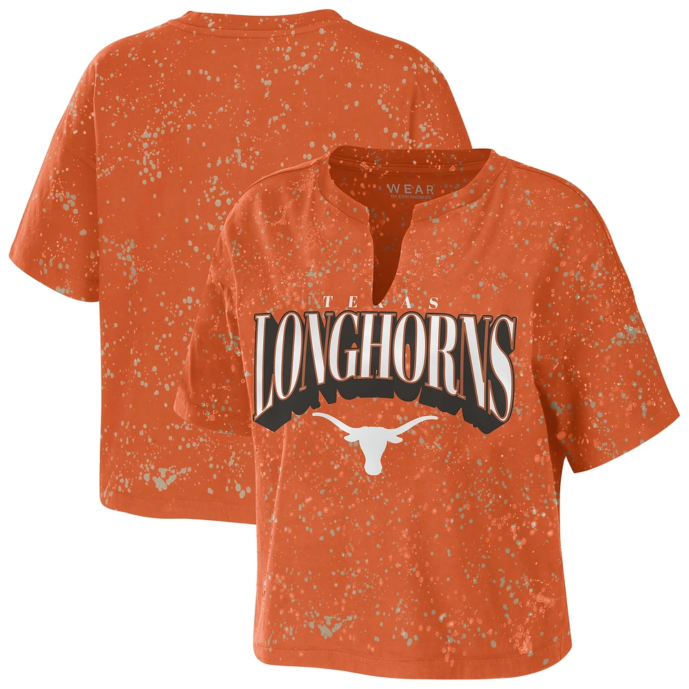 Women's WEAR by Erin Andrews Burnt Orange Texas Longhorns Splatter T-Shirt