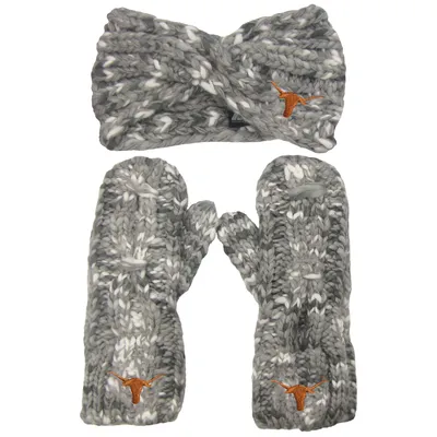 Texas Longhorns ZooZatz Women's Logo Marled Headband and Mitten Set