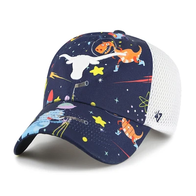 Youth '47  Navy Texas Longhorns Space Dino Clean Up Adjustable Hat
