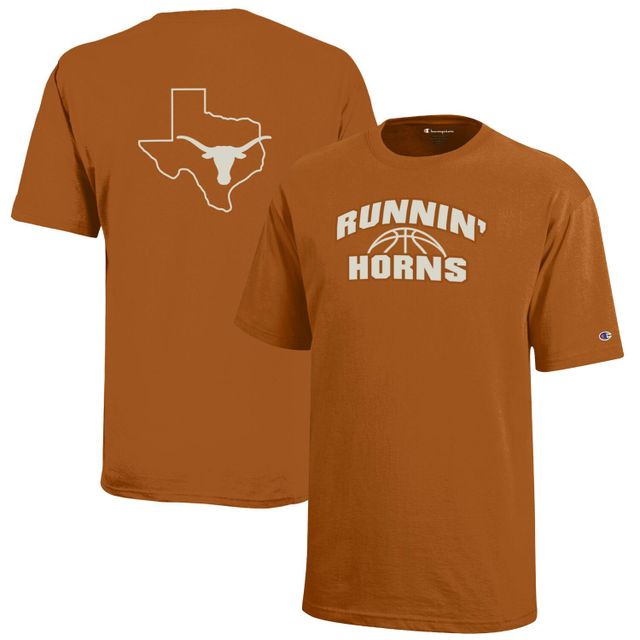 Champion de la jeunesse Texas Orange Longhorns Runnin' Horns T-shirt