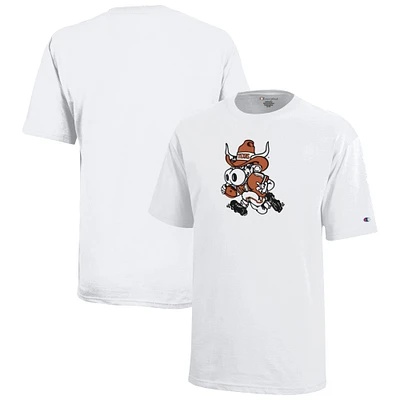 Youth Champion  White Texas Longhorns Bevo T-Shirt