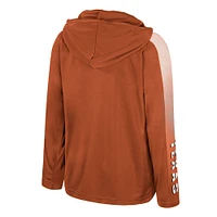 Youth Colosseum Texas Orange Longhorns Lumen Long Sleeve Quarter-Zip Hooded Windshirt