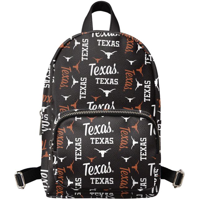 Mini sac à dos noir FOCO Texas Longhorns Repeat Brooklyn pour jeunes