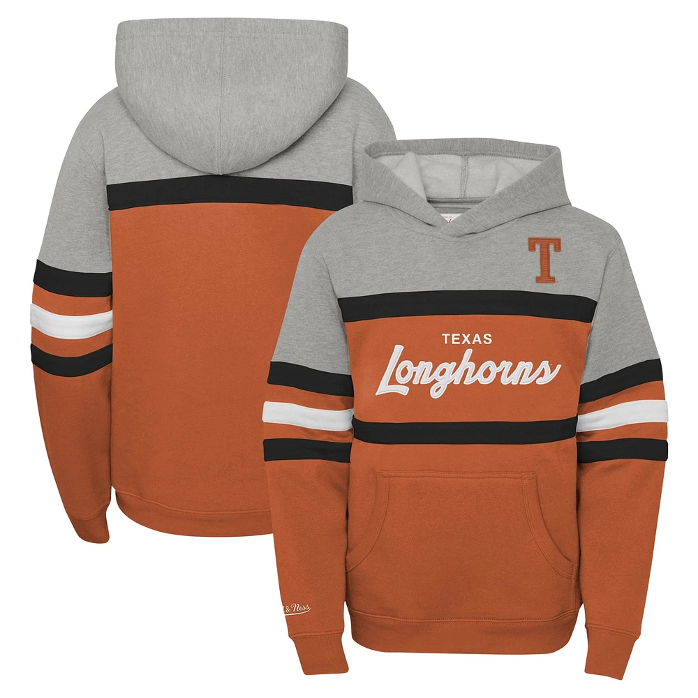 Sweat à capuche orange Mitchell & Ness pour jeunes Texas Longhorns Head Coach