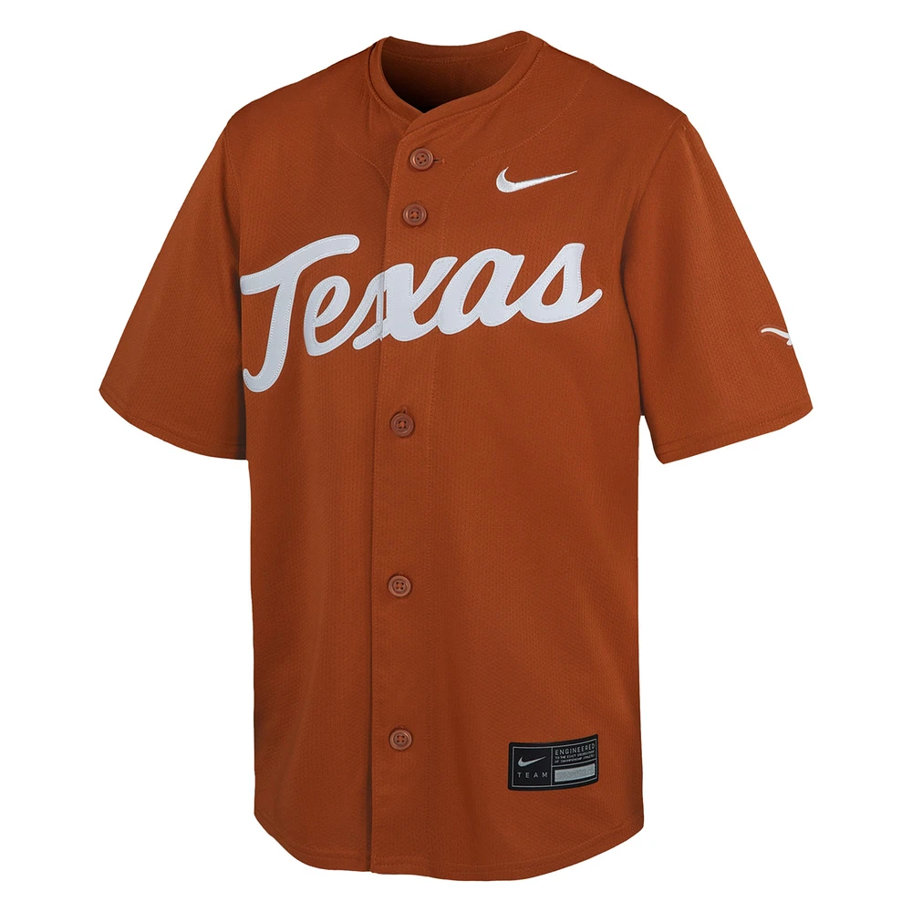Youth Nike Texas Orange Longhorns Limited Baseball Jersey