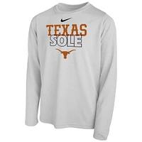 Youth Nike  White Texas Longhorns 2023 On Court Sole Bench T-Shirt