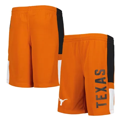 Texas Longhorns Youth Lateral Mesh Performance Shorts - Orange