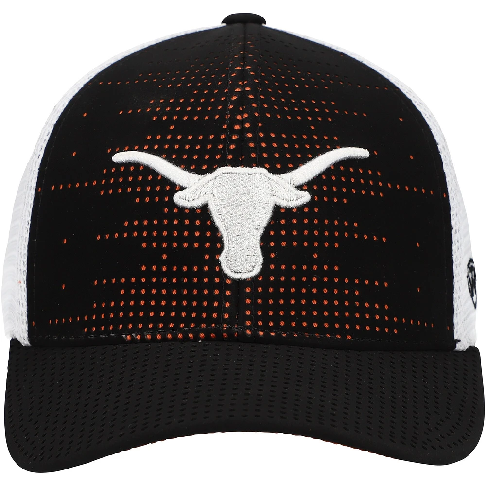 Casquette ajustable noire/blanche pour jeunes, motif Texas Longhorns, Top of the World