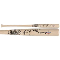 Adolis Garcia Texas Rangers Autographed 2023 World Series Champions Louisville Slugger Logo Bat with "23 WS Champs" Inscription