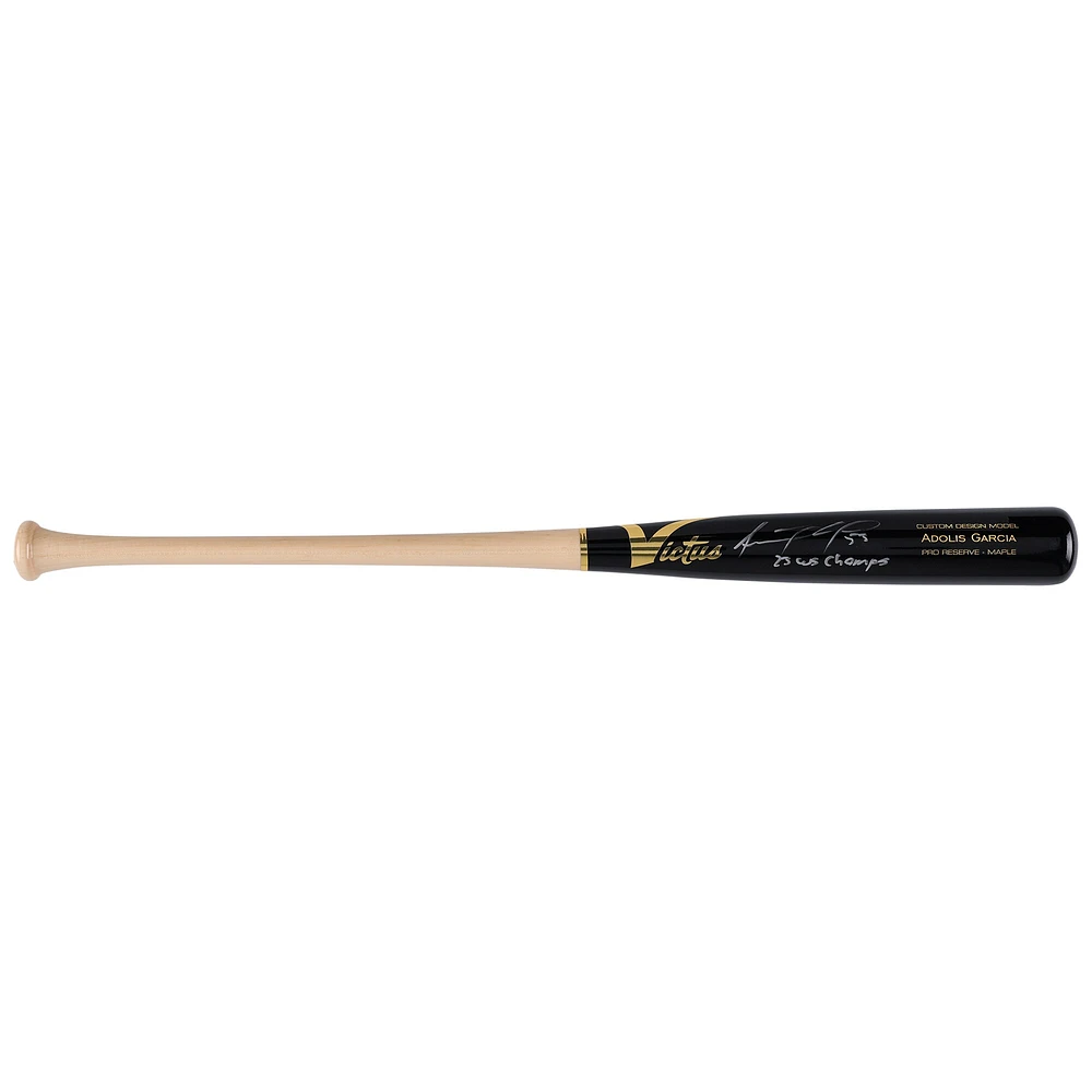 Adolis Garcia Texas Rangers Autographed 2023 World Series Champions Victus Game Model Bat with "23 WS Champs" Inscription
