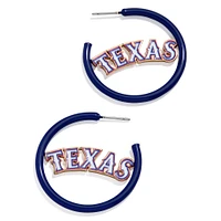 BaubleBar Texas Rangers Enamel Hoop Earrings