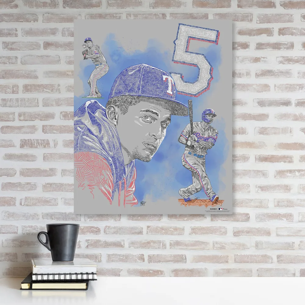 Corey Seager Texas Rangers Unsigned 16 x 20 Photo Print - Designed by Artist Maz Adams