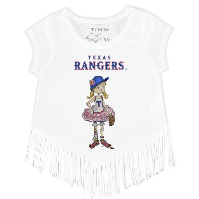 Lids Texas Rangers Tiny Turnip Women's Baseball Bow T-Shirt - Royal