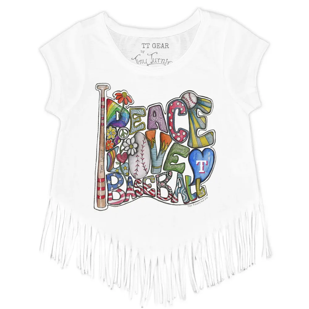 Lids Texas Rangers Tiny Turnip Girls Youth Unicorn Fringe T-Shirt