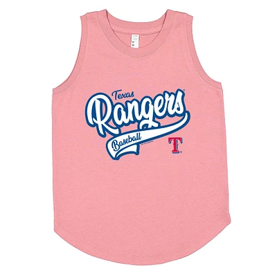 Débardeur rose doux comme un raisin pour filles Texas Rangers