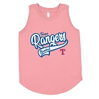 Débardeur rose doux comme un raisin pour filles Texas Rangers