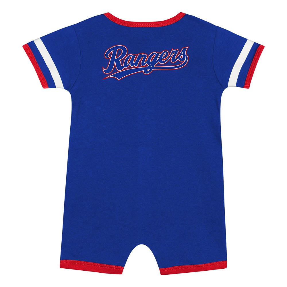 Infant  Blue Texas Rangers Double Hit Coverall 2-Piece Set