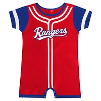 Barboteuse Fast Pitch rouge Texas Rangers Fanatics pour bébé