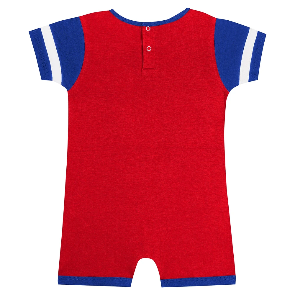 Barboteuse Fast Pitch rouge Texas Rangers Fanatics pour bébé