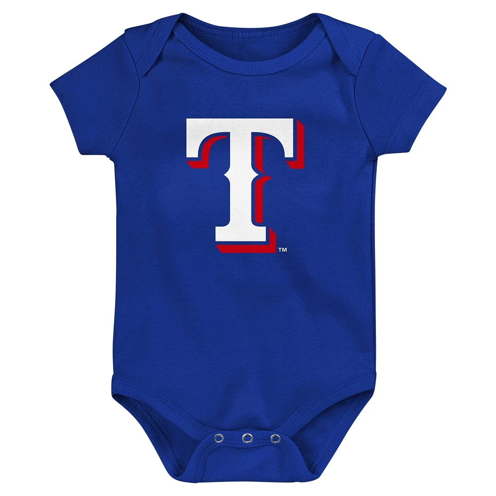 Infant Fanatics Texas Rangers Fan Pennant 3-Pack Bodysuit Set