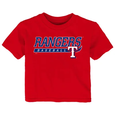 Texas Rangers Fanatics Branded Official Logo T-Shirt - Red