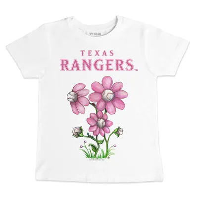 Texas Rangers Tiny Turnip Women's Baseball Flag Raglan 3/4 Sleeve T-Shirt -  White/Black