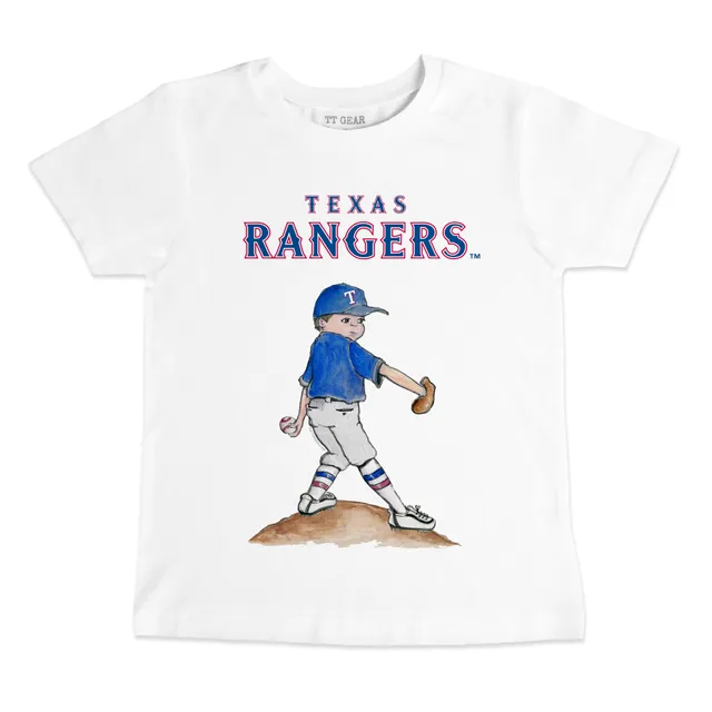 Youth Tiny Turnip White Texas Rangers Stitched Baseball T-Shirt Size: Small