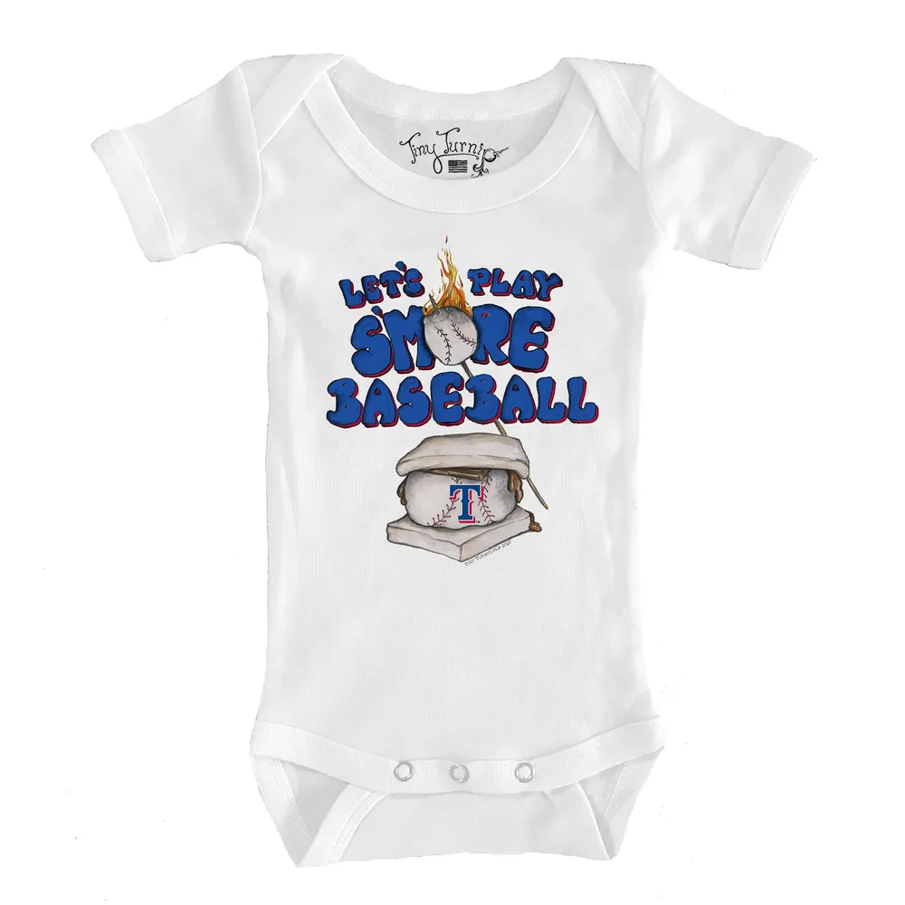 Infant Tiny Turnip White Texas Rangers Baseball Love T-Shirt